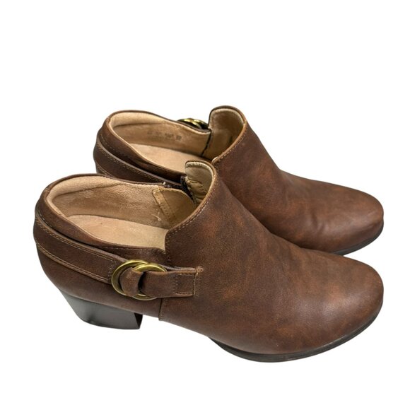 Soul Naturalizer Brown Block Heel Ankle Booties Size 9 – Comfort Zip Booties - Picture 8 of 9